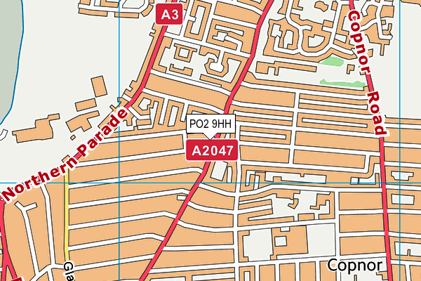 PO2 9HH map - OS VectorMap District (Ordnance Survey)