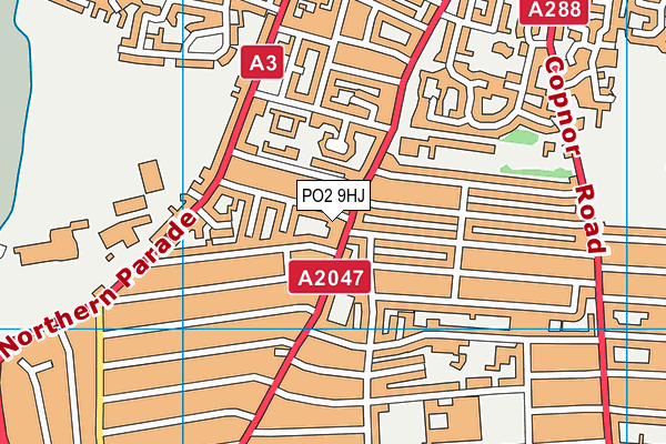 PO2 9HJ map - OS VectorMap District (Ordnance Survey)