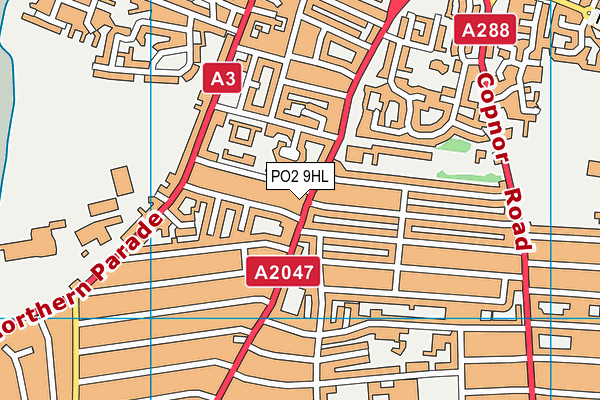 PO2 9HL map - OS VectorMap District (Ordnance Survey)