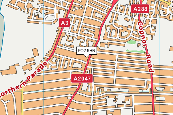 PO2 9HN map - OS VectorMap District (Ordnance Survey)