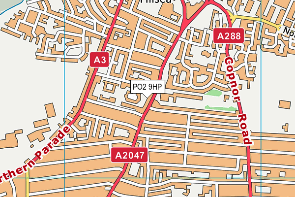 PO2 9HP map - OS VectorMap District (Ordnance Survey)