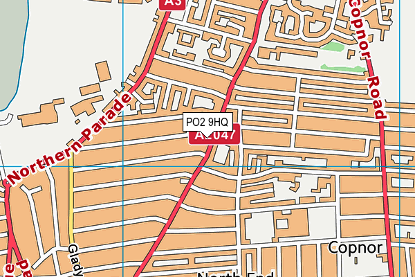 PO2 9HQ map - OS VectorMap District (Ordnance Survey)