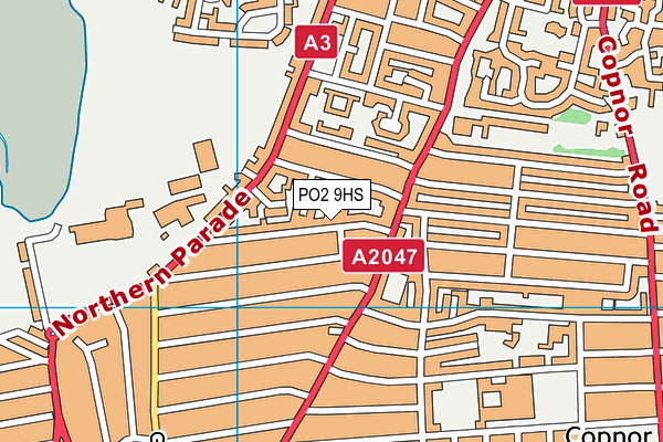 PO2 9HS map - OS VectorMap District (Ordnance Survey)