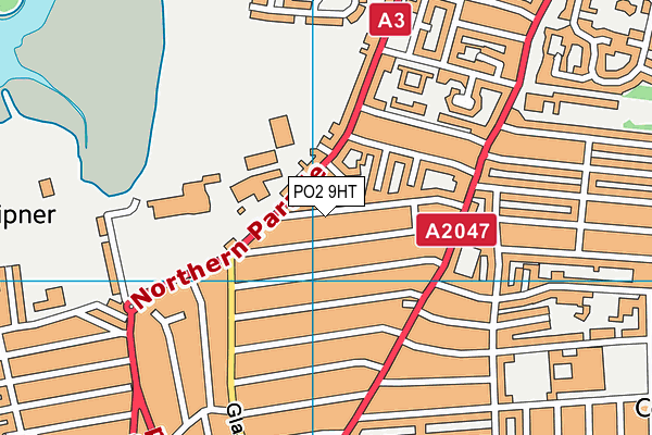 PO2 9HT map - OS VectorMap District (Ordnance Survey)