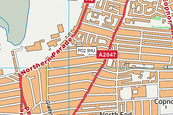 PO2 9HU map - OS VectorMap District (Ordnance Survey)