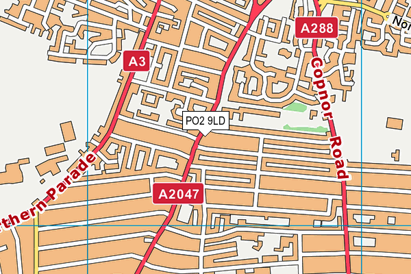 PO2 9LD map - OS VectorMap District (Ordnance Survey)