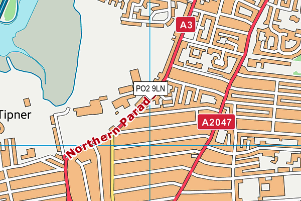 PO2 9LN map - OS VectorMap District (Ordnance Survey)
