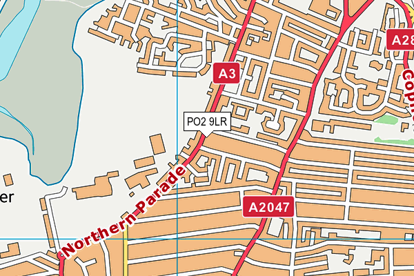 PO2 9LR map - OS VectorMap District (Ordnance Survey)