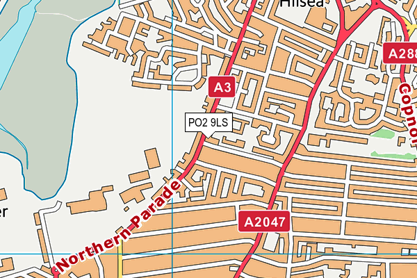 PO2 9LS map - OS VectorMap District (Ordnance Survey)