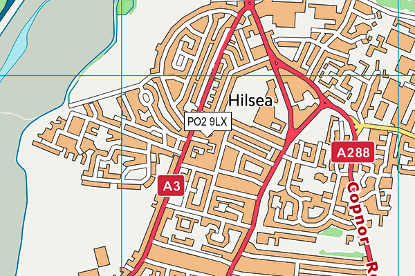 PO2 9LX map - OS VectorMap District (Ordnance Survey)