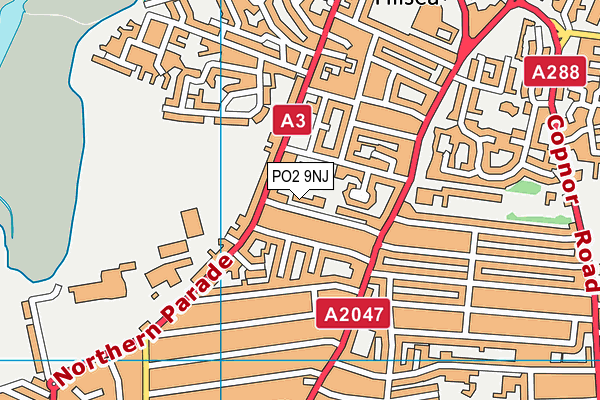 PO2 9NJ map - OS VectorMap District (Ordnance Survey)