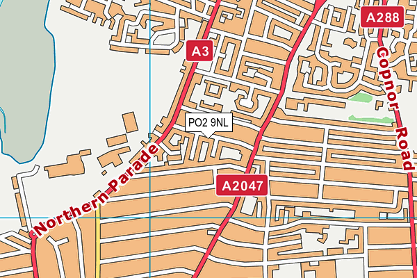 PO2 9NL map - OS VectorMap District (Ordnance Survey)