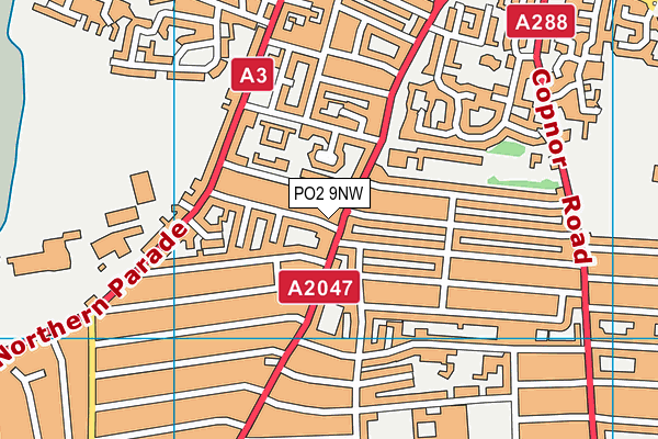 PO2 9NW map - OS VectorMap District (Ordnance Survey)