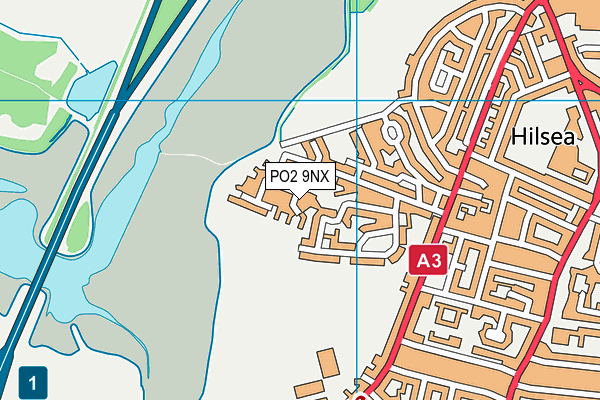 PO2 9NX map - OS VectorMap District (Ordnance Survey)