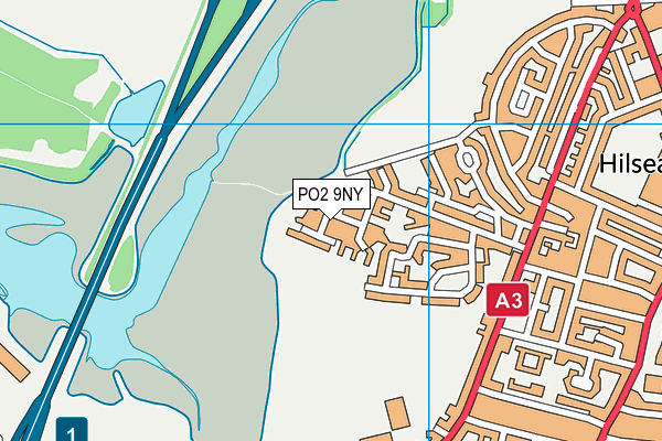 PO2 9NY map - OS VectorMap District (Ordnance Survey)