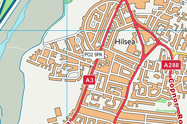 PO2 9PA map - OS VectorMap District (Ordnance Survey)