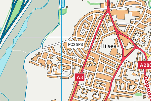 PO2 9PS map - OS VectorMap District (Ordnance Survey)