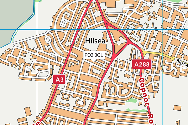 PO2 9QL map - OS VectorMap District (Ordnance Survey)