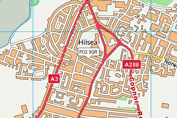 PO2 9QR map - OS VectorMap District (Ordnance Survey)