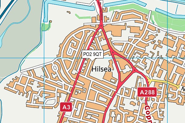 PO2 9QT map - OS VectorMap District (Ordnance Survey)