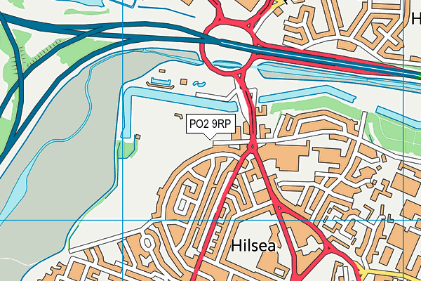 Hilsea Splash Pool (Closed) map (PO2 9RP) - OS VectorMap District (Ordnance Survey)
