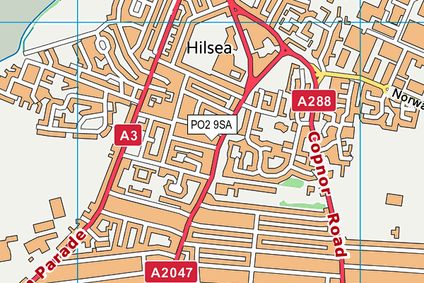 PO2 9SA map - OS VectorMap District (Ordnance Survey)