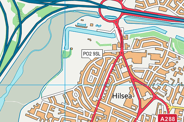 Portsmouth Grammar School (Hilsea Playing Fields) map (PO2 9SL) - OS VectorMap District (Ordnance Survey)