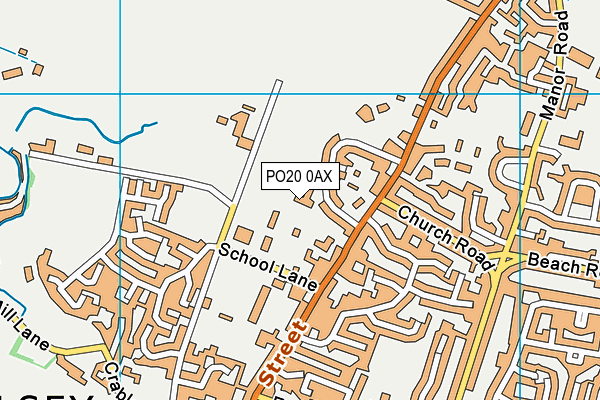 PO20 0AX map - OS VectorMap District (Ordnance Survey)