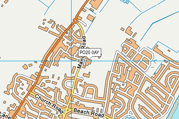 PO20 0AY map - OS VectorMap District (Ordnance Survey)
