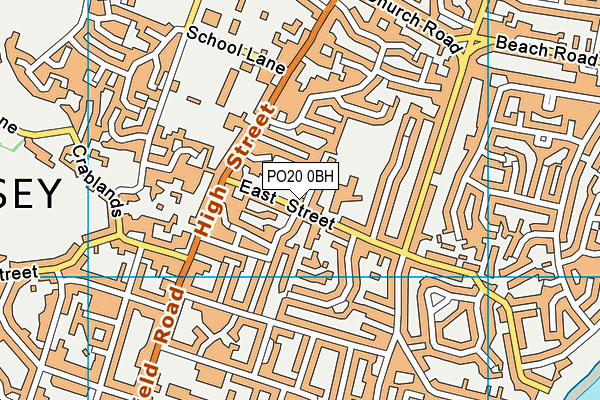 PO20 0BH map - OS VectorMap District (Ordnance Survey)