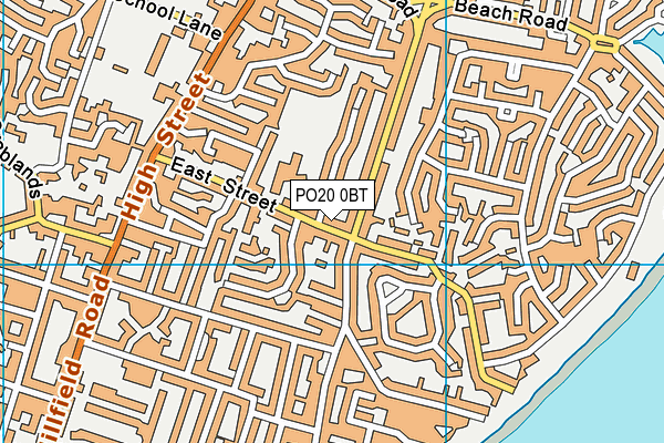 PO20 0BT map - OS VectorMap District (Ordnance Survey)