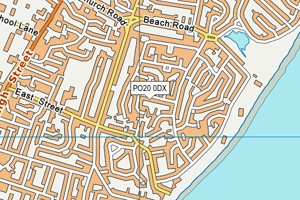 PO20 0DX map - OS VectorMap District (Ordnance Survey)