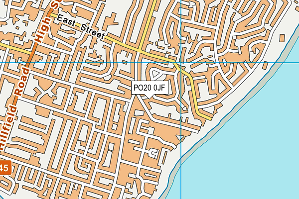 PO20 0JF map - OS VectorMap District (Ordnance Survey)