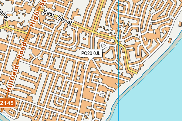 PO20 0JL map - OS VectorMap District (Ordnance Survey)