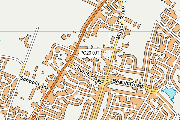 PO20 0JT map - OS VectorMap District (Ordnance Survey)