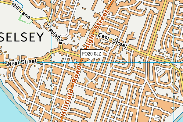 PO20 0JZ map - OS VectorMap District (Ordnance Survey)