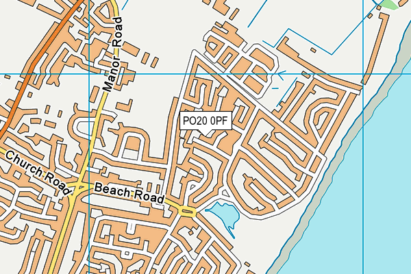 PO20 0PF map - OS VectorMap District (Ordnance Survey)