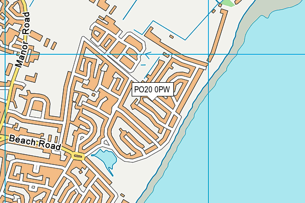 PO20 0PW map - OS VectorMap District (Ordnance Survey)