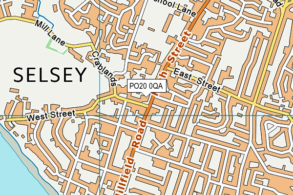Map of SELSEY SOCIAL CLUB C.I.C. at district scale