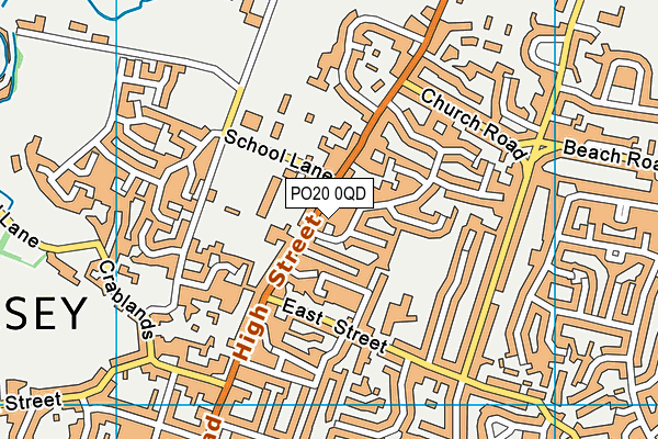 PO20 0QD map - OS VectorMap District (Ordnance Survey)