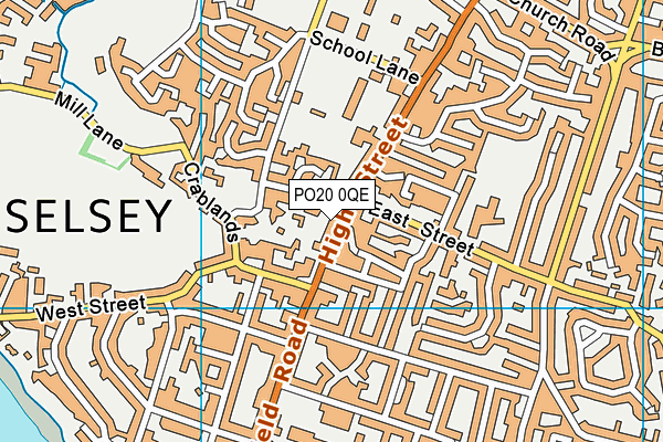 PO20 0QE map - OS VectorMap District (Ordnance Survey)