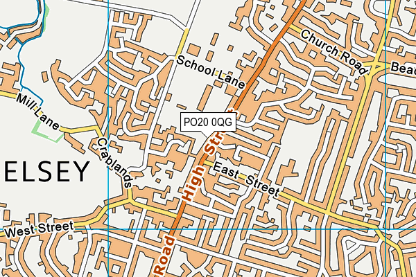 PO20 0QG map - OS VectorMap District (Ordnance Survey)