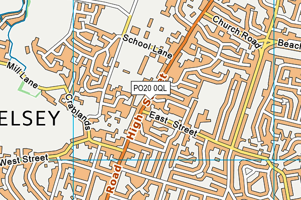 PO20 0QL map - OS VectorMap District (Ordnance Survey)