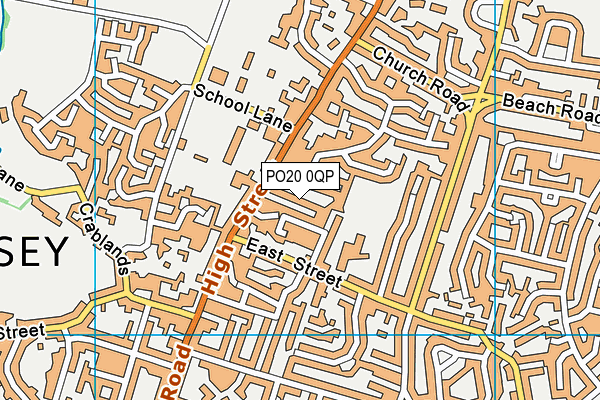 PO20 0QP map - OS VectorMap District (Ordnance Survey)