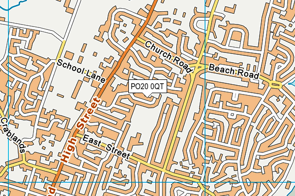 PO20 0QT map - OS VectorMap District (Ordnance Survey)