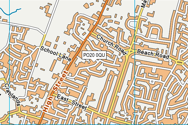 PO20 0QU map - OS VectorMap District (Ordnance Survey)