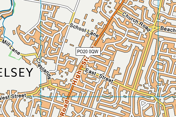 PO20 0QW map - OS VectorMap District (Ordnance Survey)