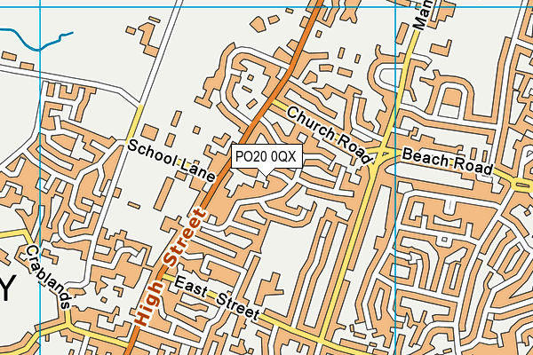 PO20 0QX map - OS VectorMap District (Ordnance Survey)