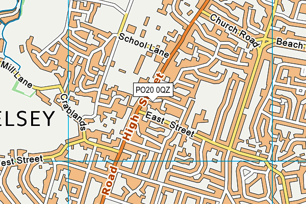 PO20 0QZ map - OS VectorMap District (Ordnance Survey)