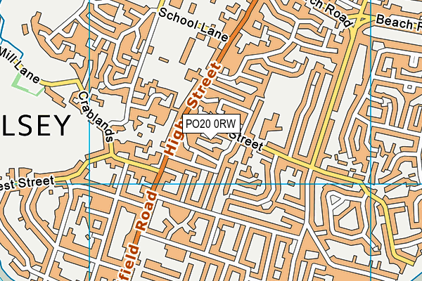 PO20 0RW map - OS VectorMap District (Ordnance Survey)
